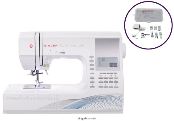 šivati ​​prostrani paket šivaćeg stroja i stopice Quantum stylist 9960 D0ZNHB2 SINGER strojevi